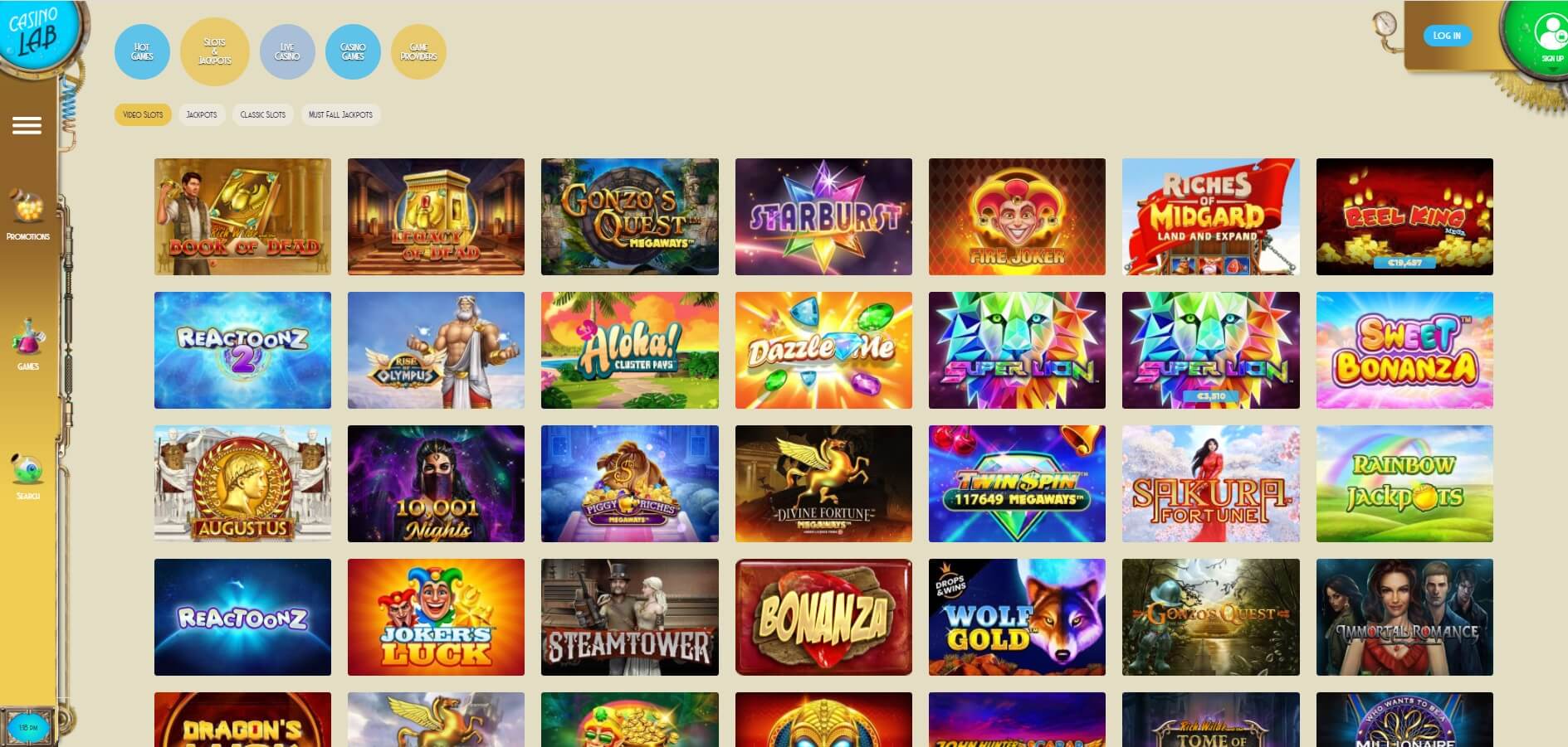 casino lab games and slots