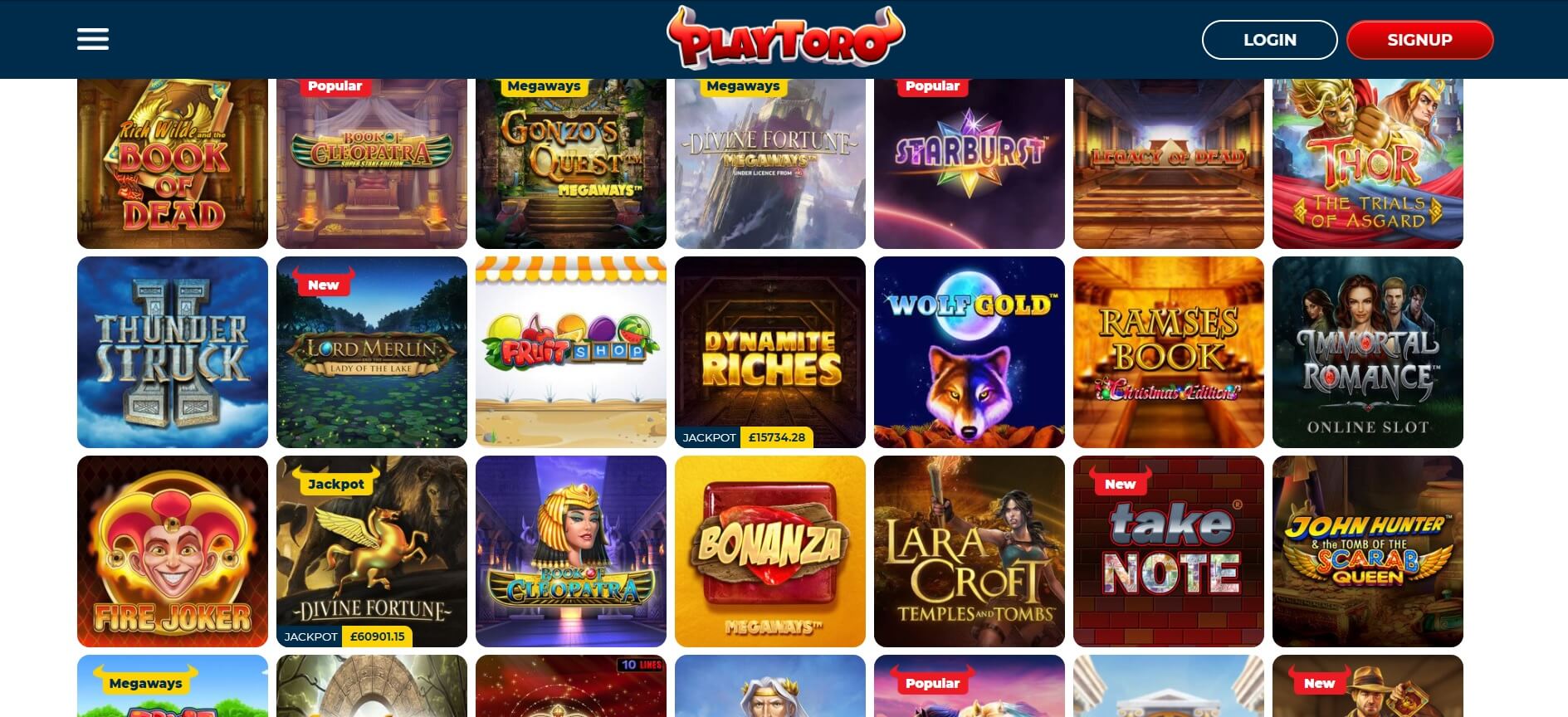 playtoro casino games and slots