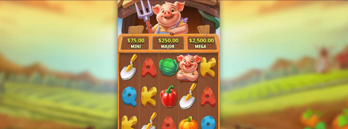 pig farm slot game screen